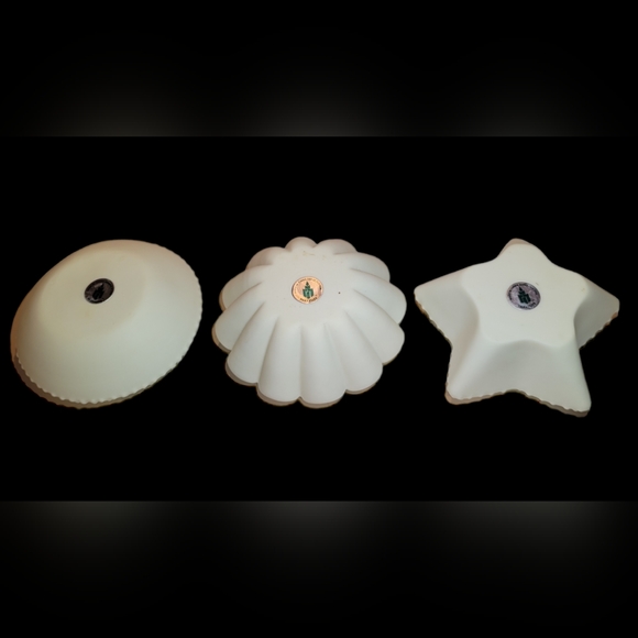 3 PartyLite Tealight Votive Candle Holders Sea Drifters Creatures P7103 Off Wht. - Picture 6 of 6